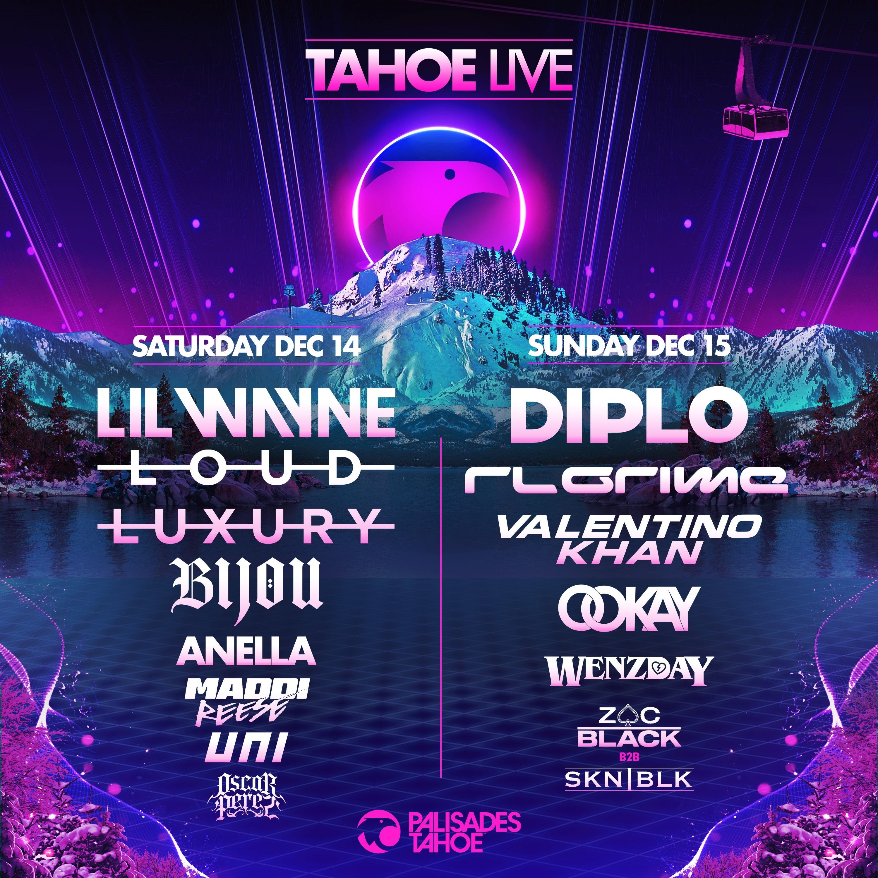 Tahoe Live Returns to Palisades Tahoe with Lil Wayne, Diplo, Loud Luxury & More