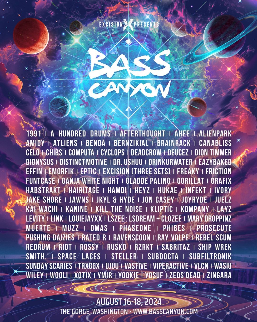 Bass Canyon Line Up Announcement 