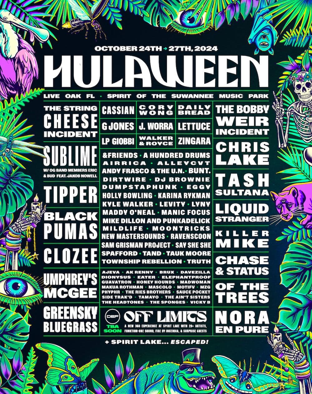 Suwannee Hulaween 2024 & Their Multi Genre Lineup!