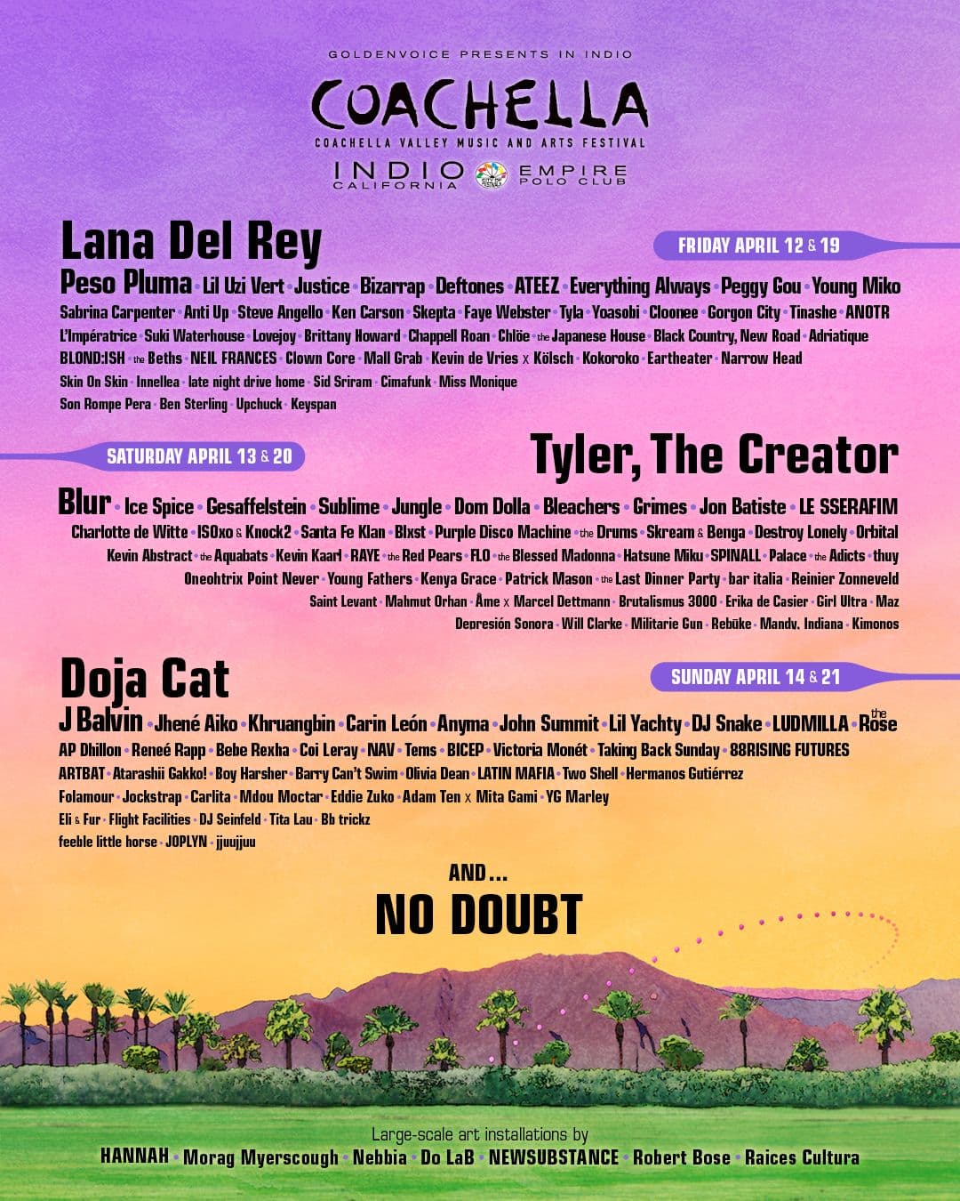 Coachella 2024 Line Up Announcement