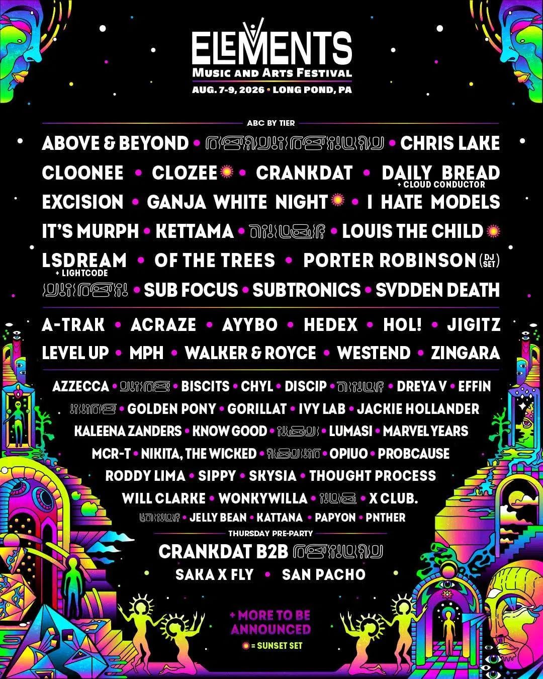 Elements Music and Arts Festival 2026 Announces Phase One Lineup