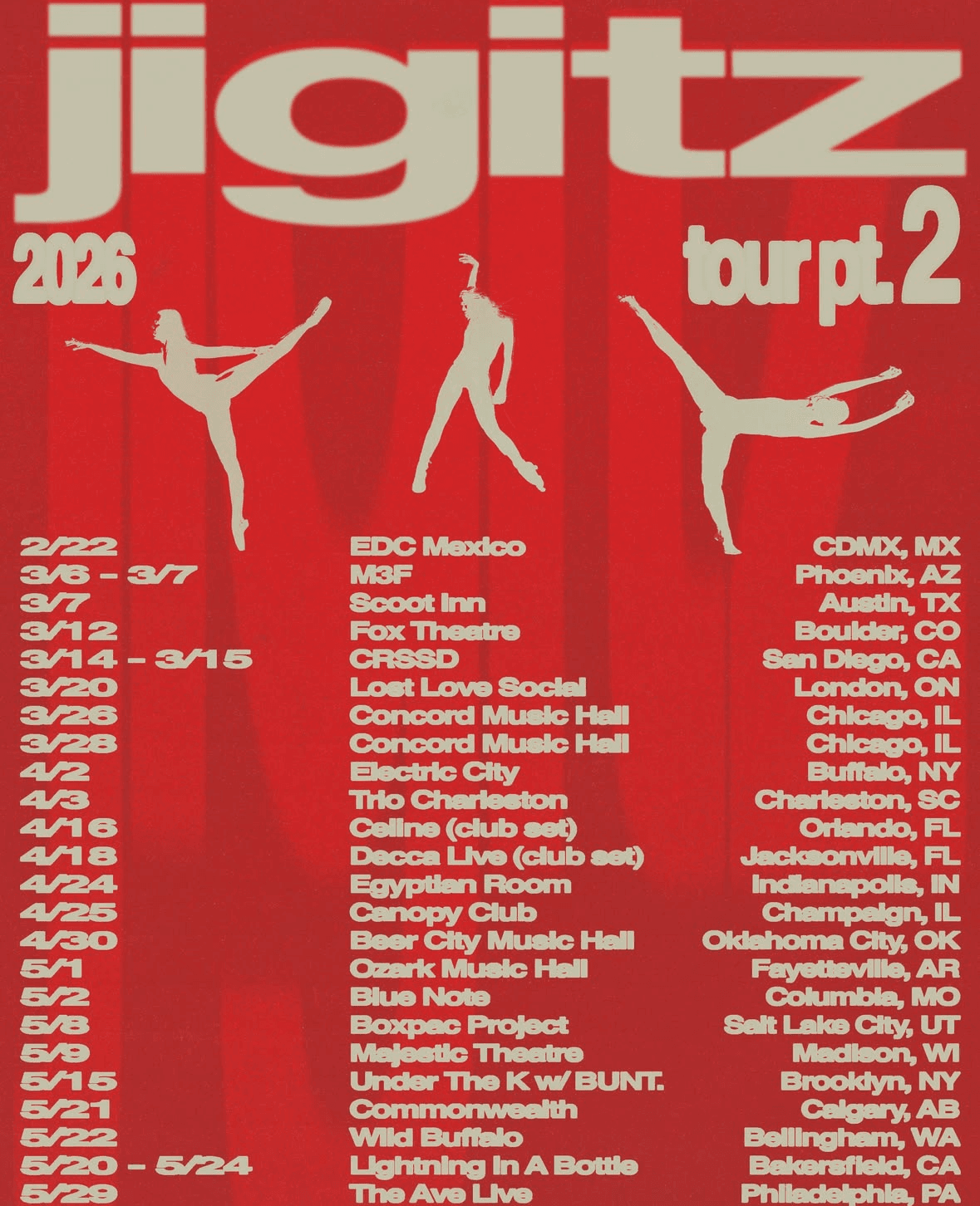 Jigitz 2026 Tour
